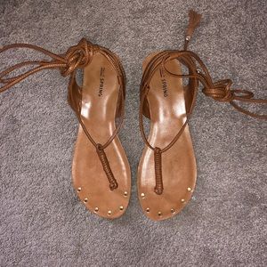 Call It Spring Leather Gladiator Sandals